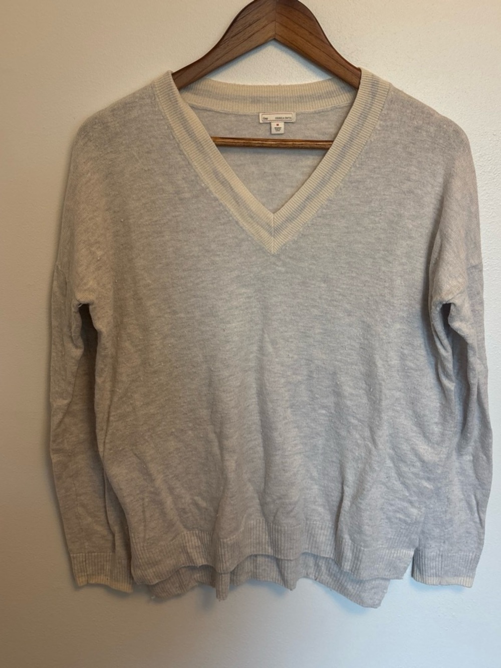GAP Light Gray V-Neck Sweater
